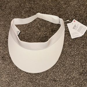 Lululemon, white, o/s run visor